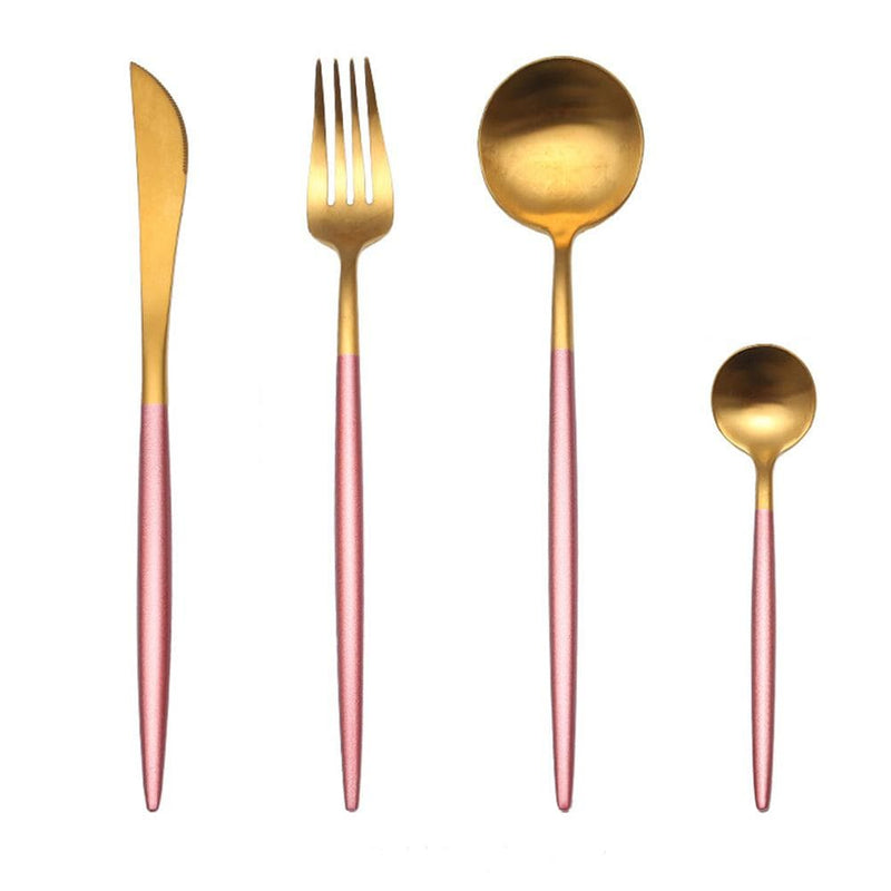 Premium Black Gold Flatware Set