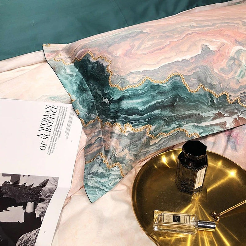 Clerra Marble Luxury Duvet Cover Set