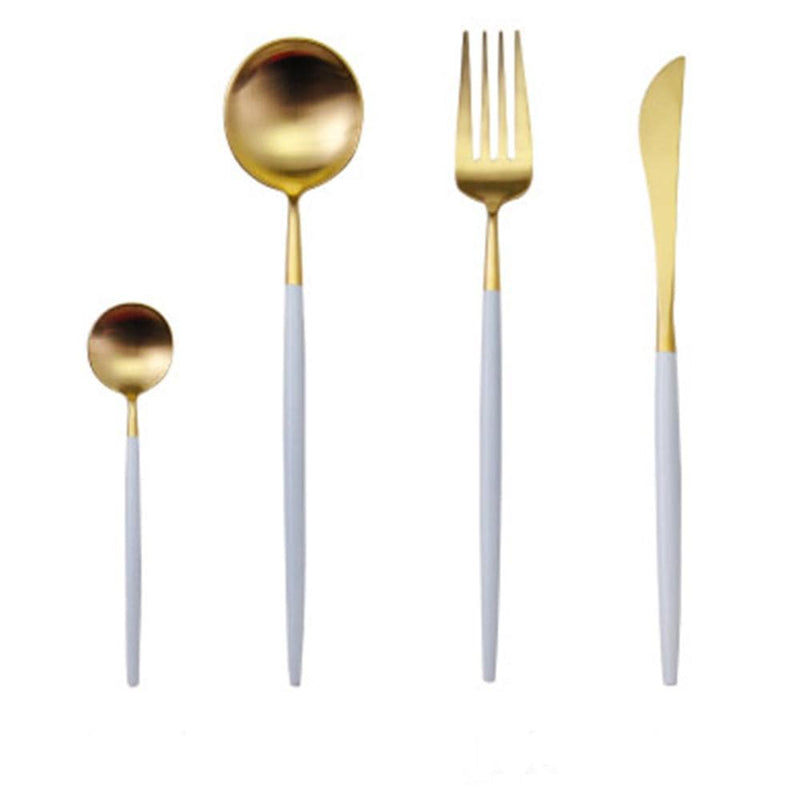 Premium Black Gold Flatware Set