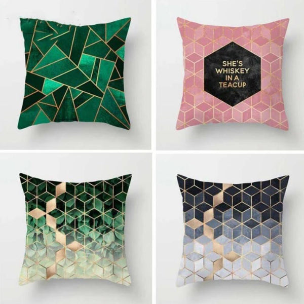 Geometric Diamond Pillow Collection