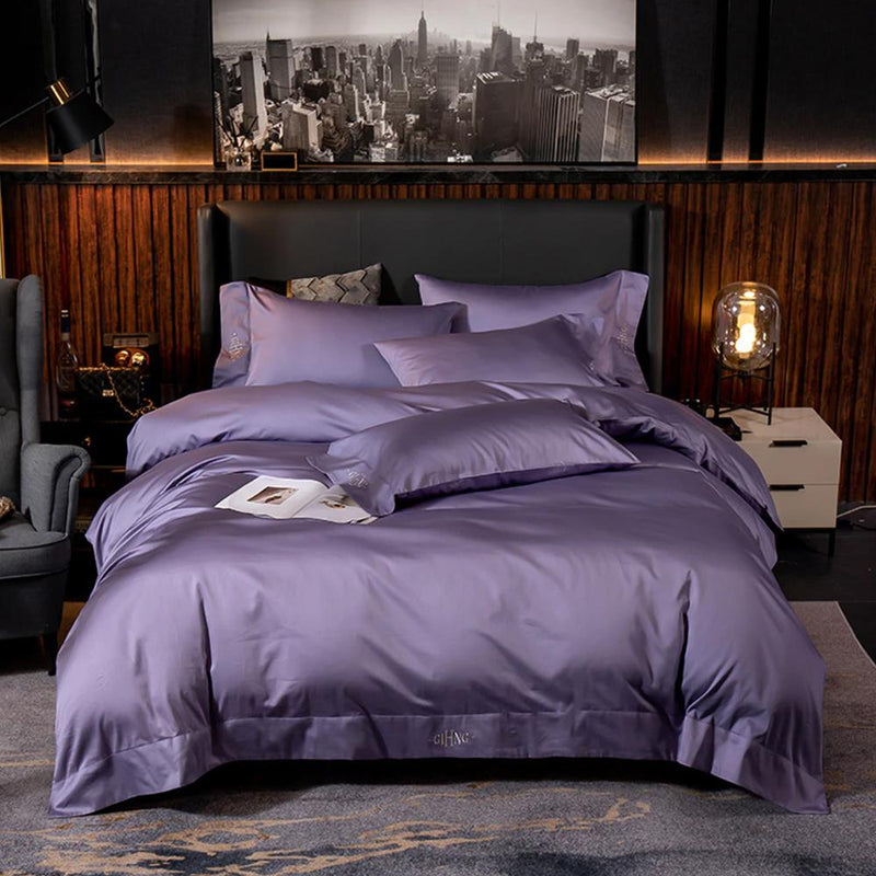 Egyptian White Duvet Cover & Sheet Set