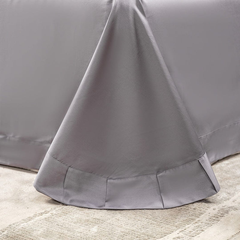 Astrid Space Gray Egyptian Cotton Duvet Cover & Sheet Set