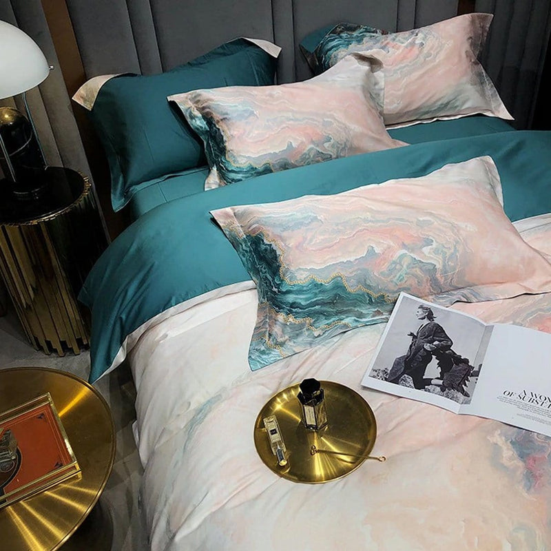 Clerra Marble Luxury Duvet Cover Set