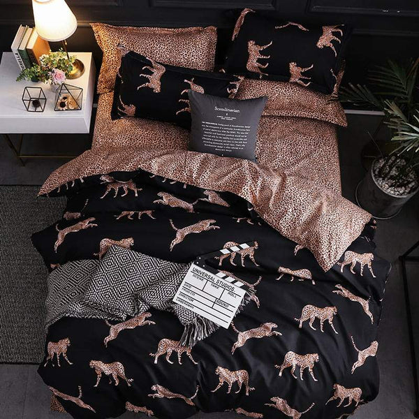 Leopard Printing Duvet Cover Set