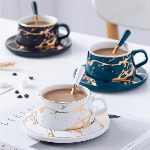 Marble Matte Gold Cup