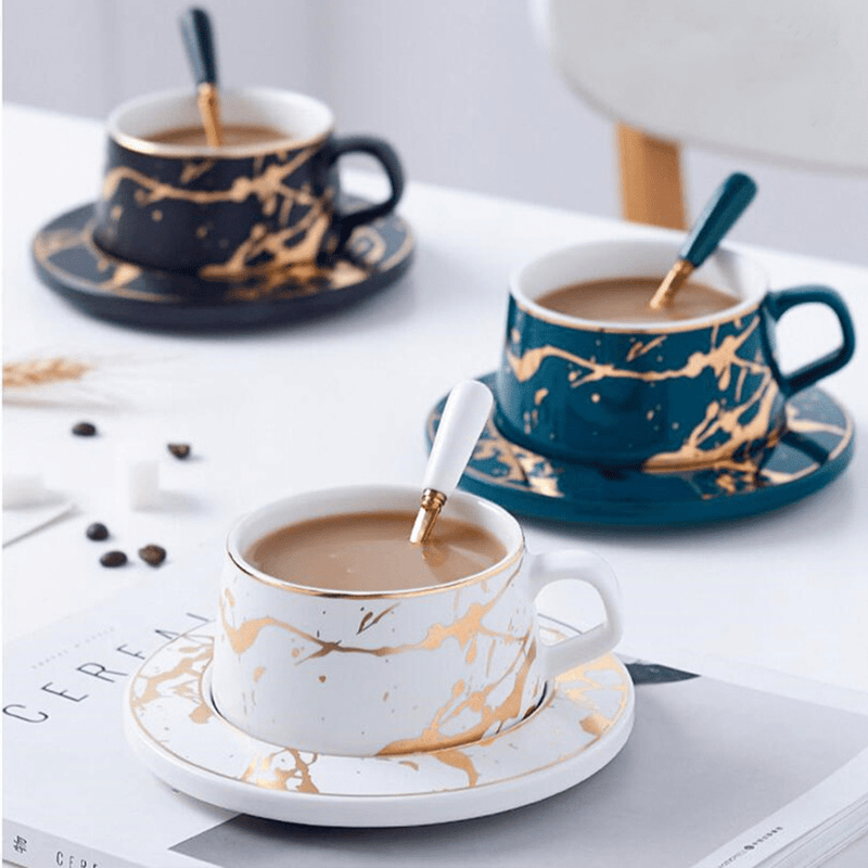 Marble Matte Gold Cup