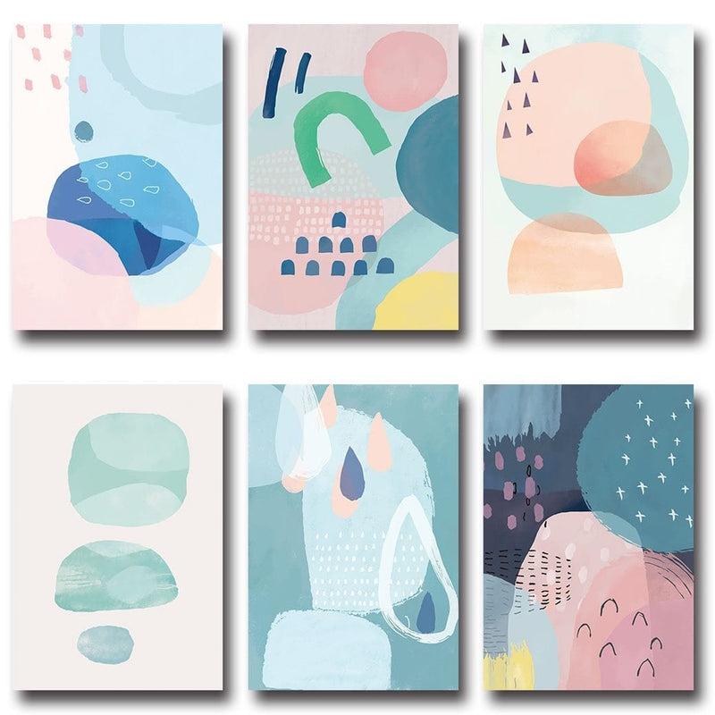 Colorful Geometry Blocks Wall Art