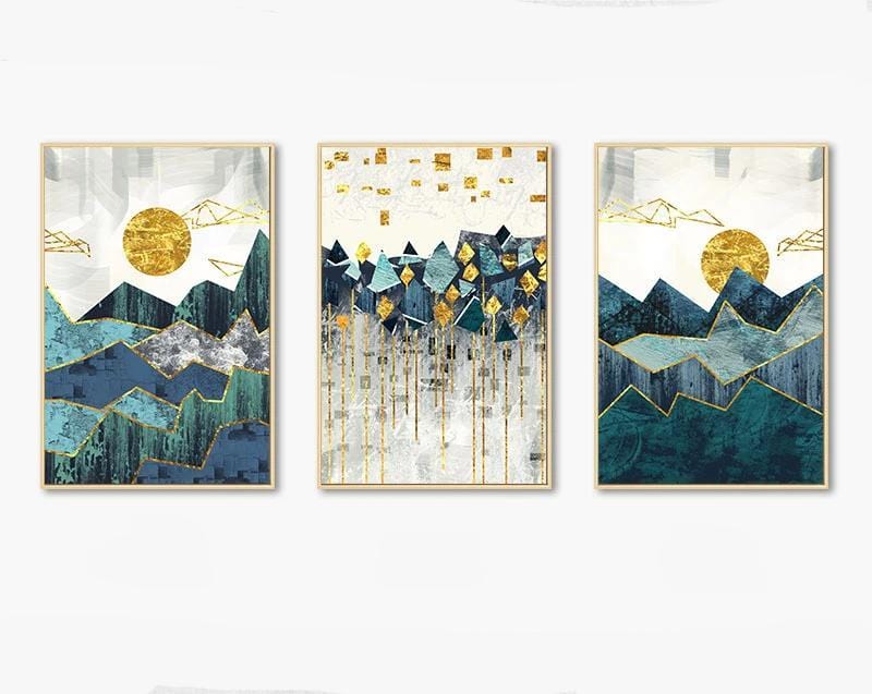 Abstract Mountain Wall Art