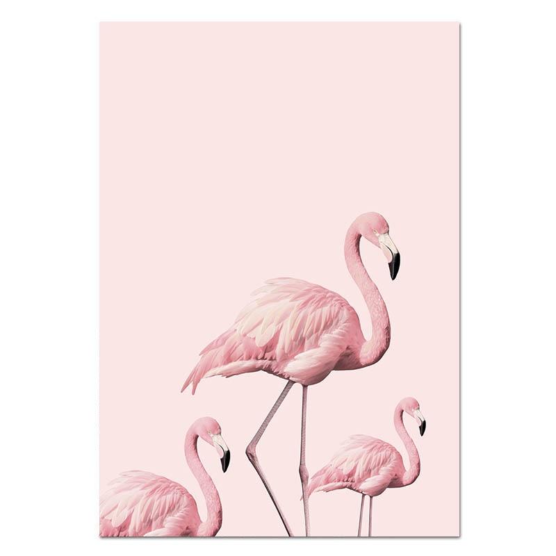Flamingo Flower Wall Art