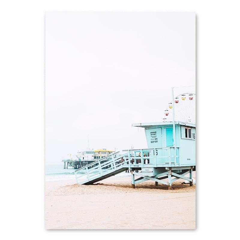 Beach Pink Bus Wall Art