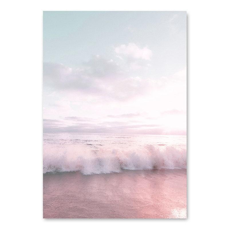 Beach Pink Bus Wall Art