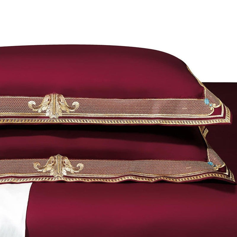 Merlot Luxury Embroidered Duvet Cover Set