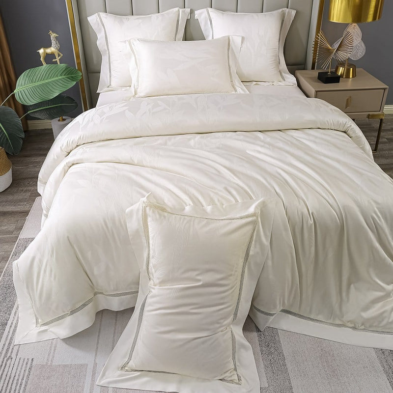 Luxury Vintage Jacquard Duvet Cover & Sheet Set (Egyptian Cotton)