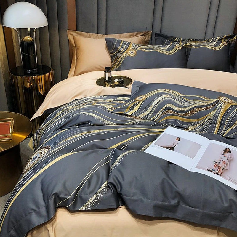 Veloe Marble Luxury Duvet Cover Set