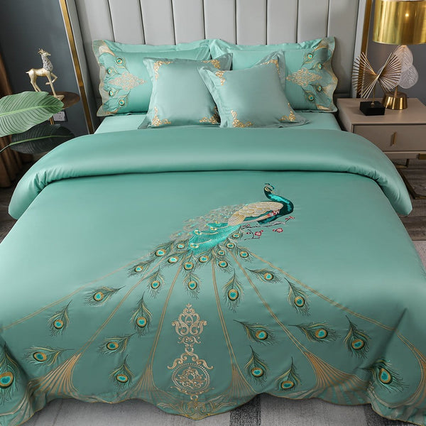 Luxury Peacock Duvet Cover Set(Egyptian Cotton)