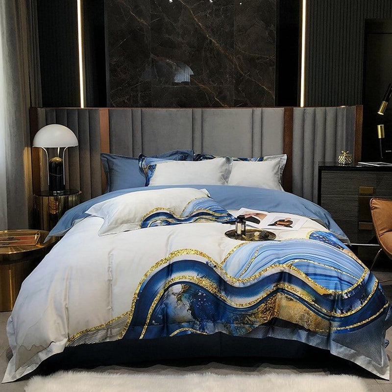 Origami Marble Luxury Duvet Cover Set