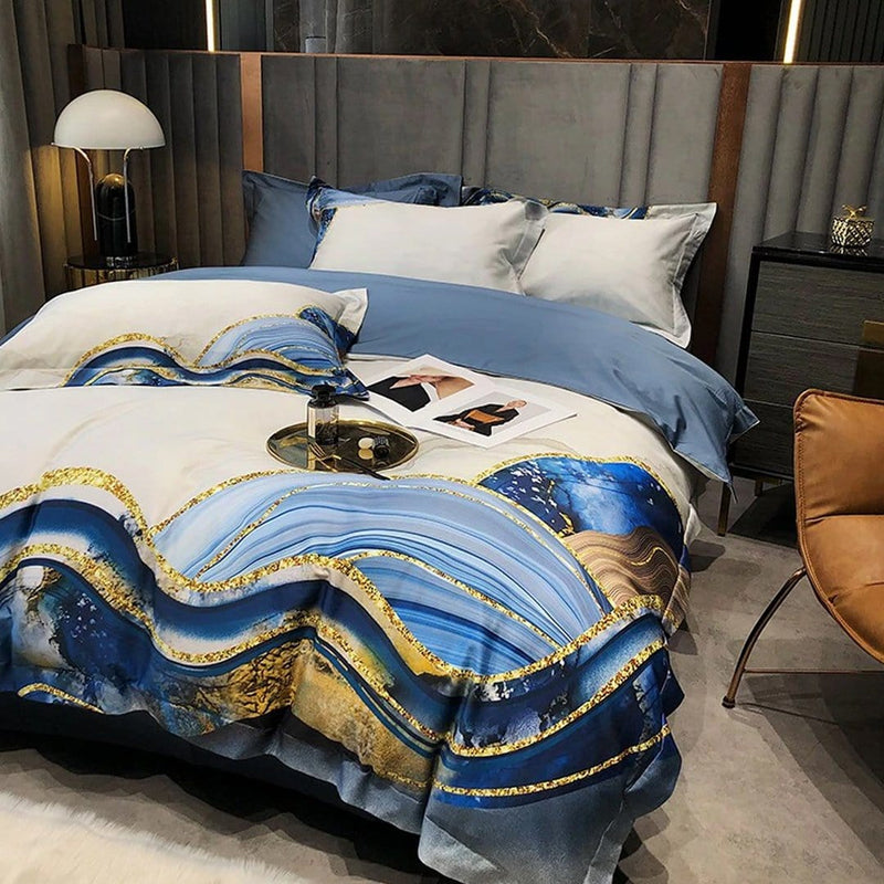 Origami Marble Luxury Duvet Cover Set