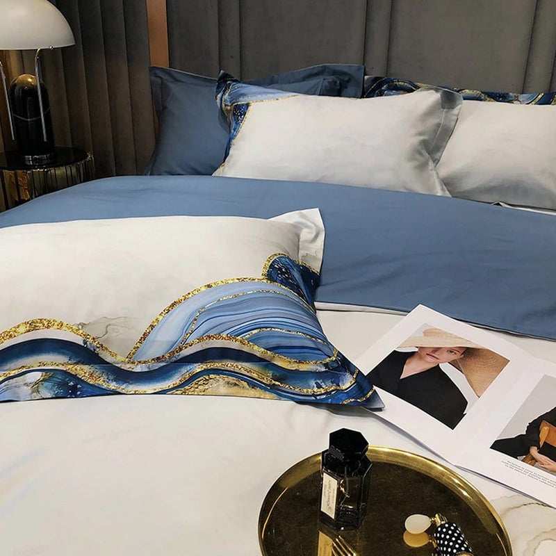 Origami Marble Luxury Duvet Cover Set