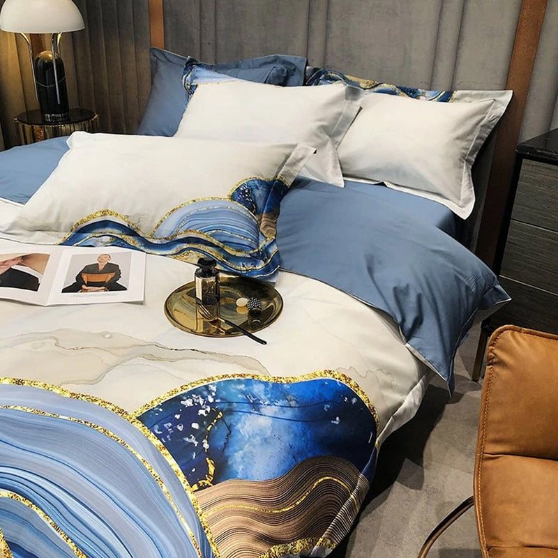Origami Marble Luxury Duvet Cover Set