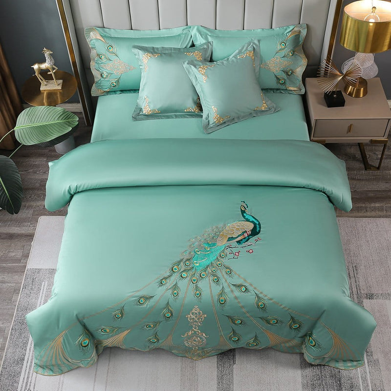 Luxury Peacock Duvet Cover Set(Egyptian Cotton)
