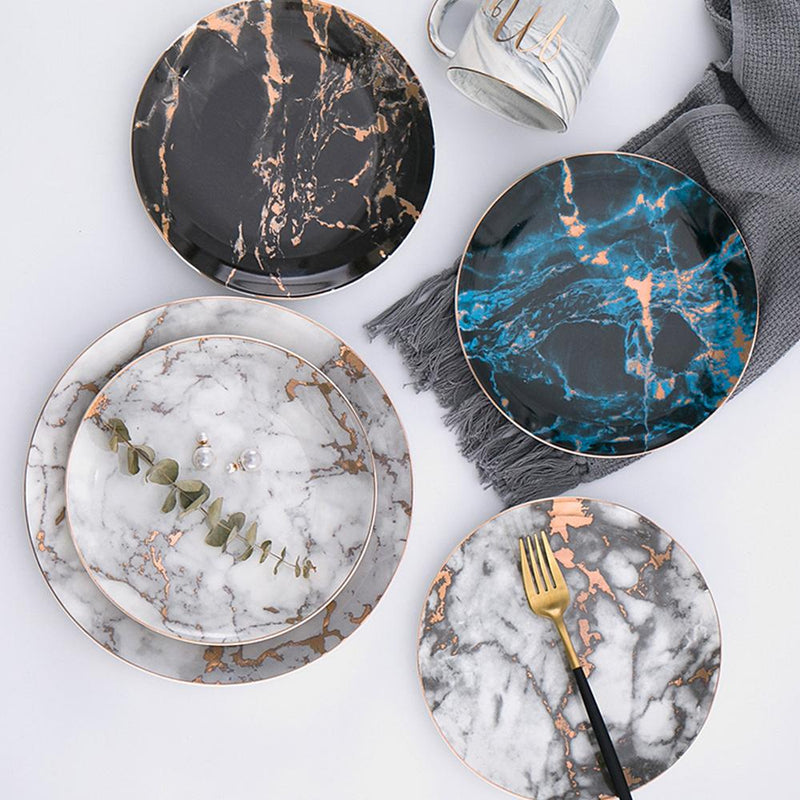 Lightning Marble Plates