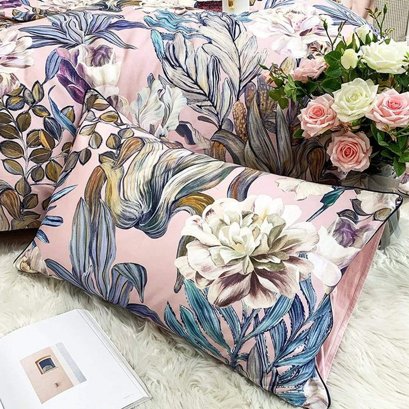 Tropical Leaves Duvet Cover & Sheet Set (Egyptian Cotton)