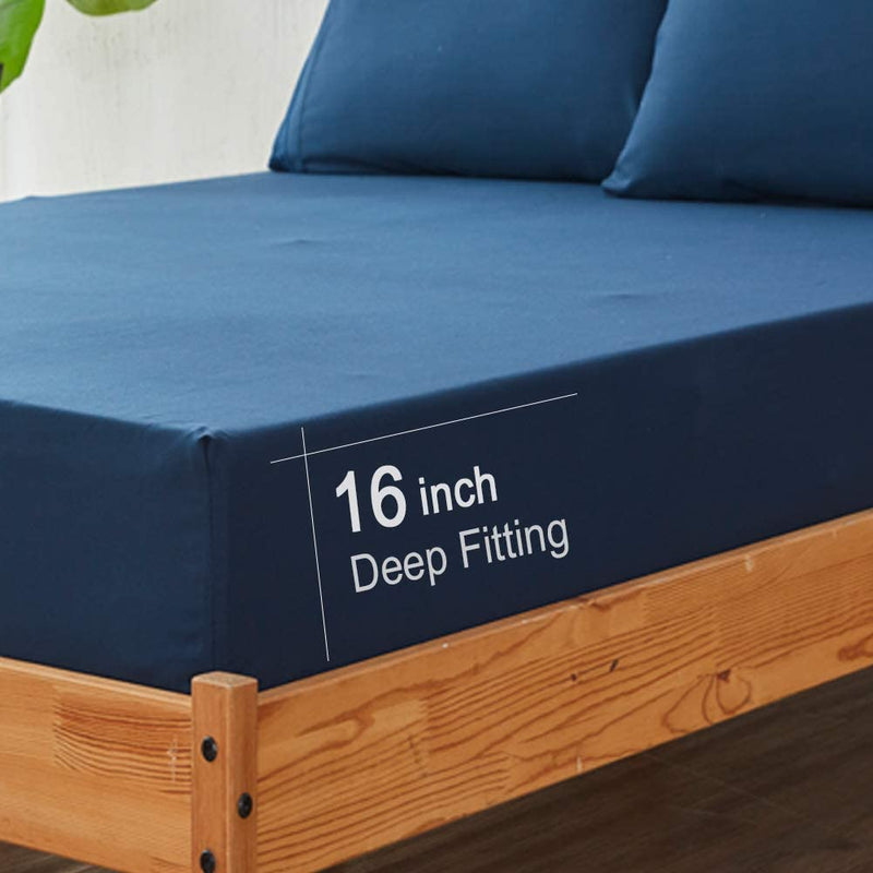 Navy Blue Egyptian Micro Fiber Sheet 1800TC