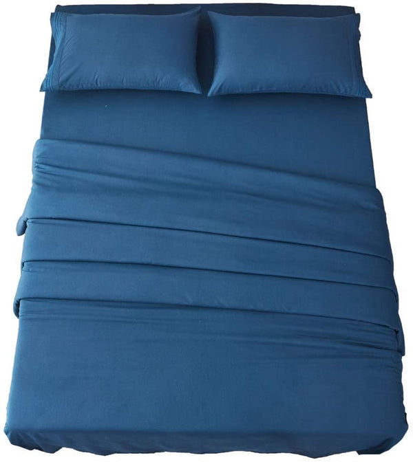 Navy Blue Egyptian Micro Fiber Sheet 1800TC