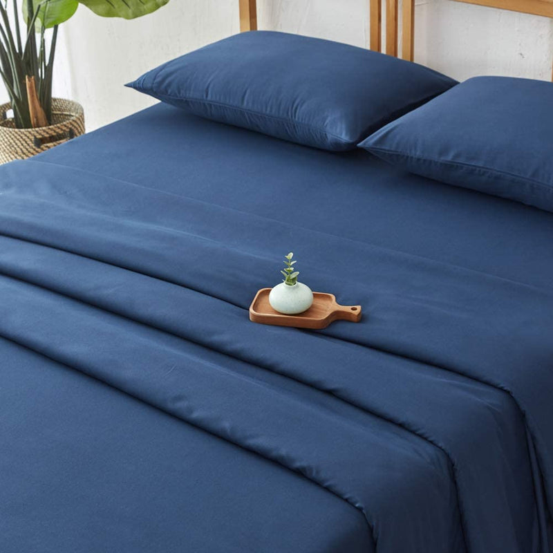 Navy Blue Egyptian Micro Fiber Sheet 1800TC