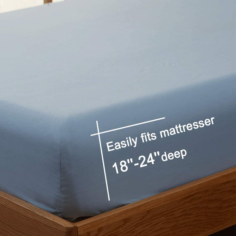 Lake Blue Egyptian Micro Fiber Sheet 1800TC