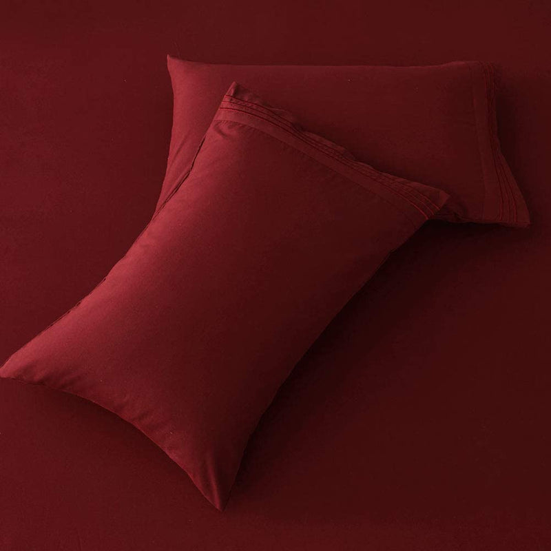 Burgundy Egyptian Micro Fiber Sheet 1800TC