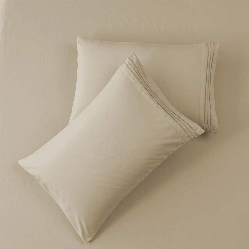 Beige Egyptian Micro Fiber Sheet 1800TC