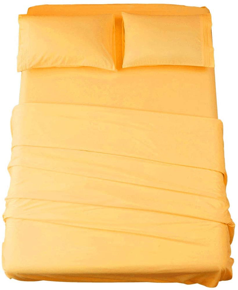 Yellow Egyptian Micro Fiber Sheet 1800TC