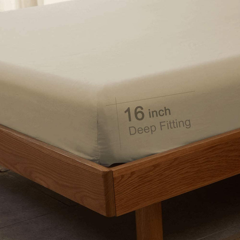 Beige Egyptian Micro Fiber Sheet 1800TC