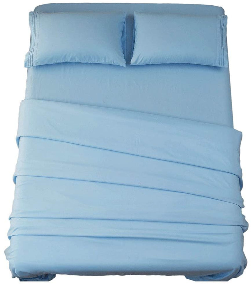 Lake Blue Egyptian Micro Fiber Sheet 1800TC