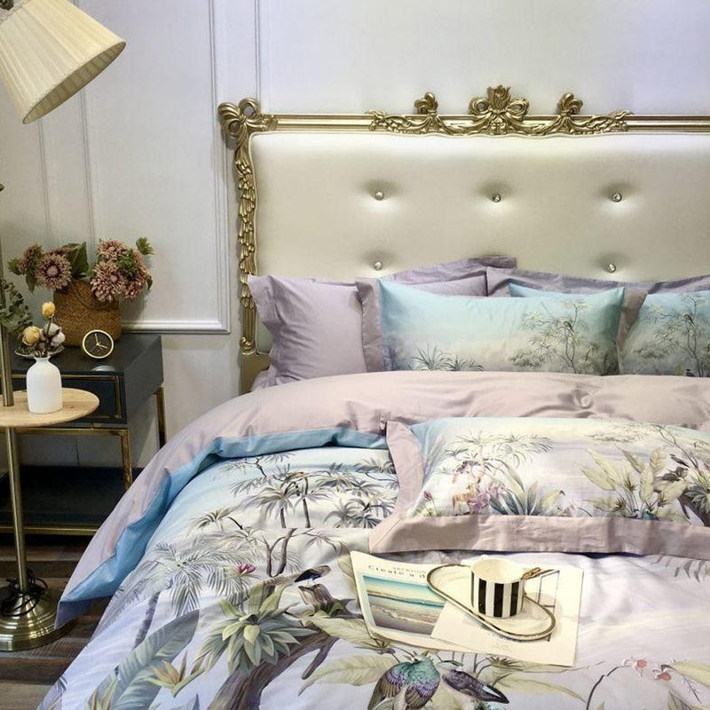 Luxury Chic Leaves Duvet Cover & Sheet Set