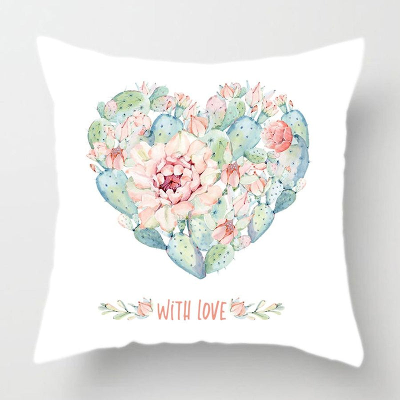 Cactus Flower Pillow Cover