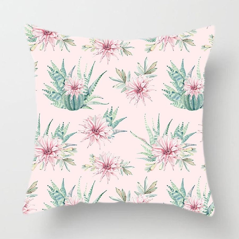 Cactus Flower Pillow Cover