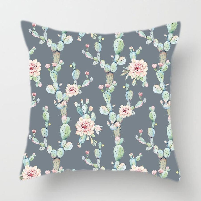 Cactus Flower Pillow Cover