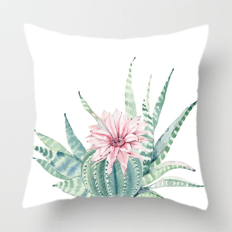 Cactus Flower Pillow Cover