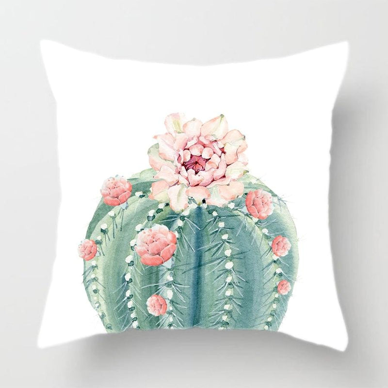 Cactus Flower Pillow Cover