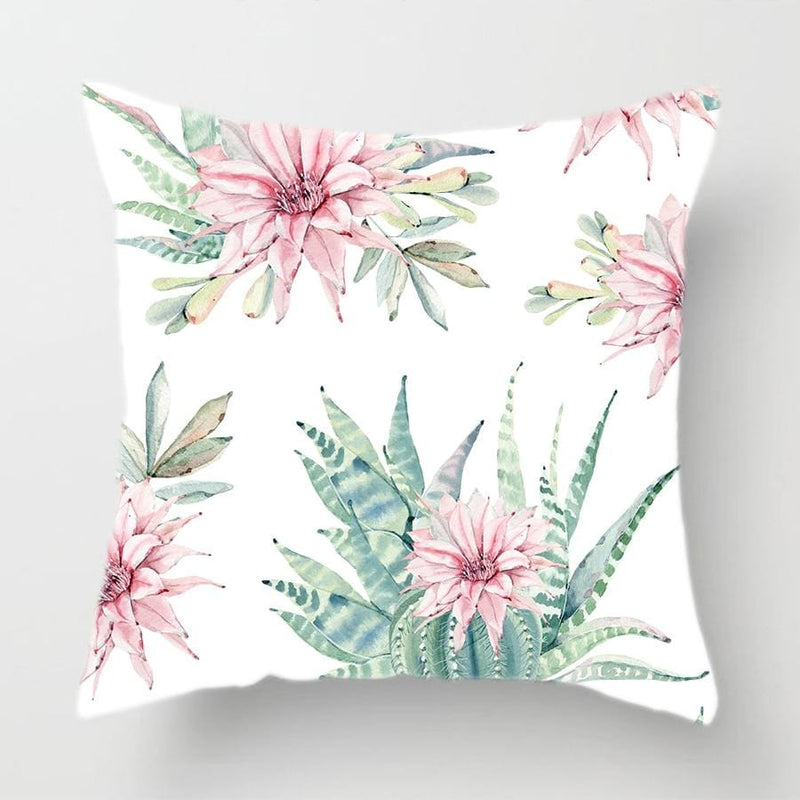 Cactus Flower Pillow Cover