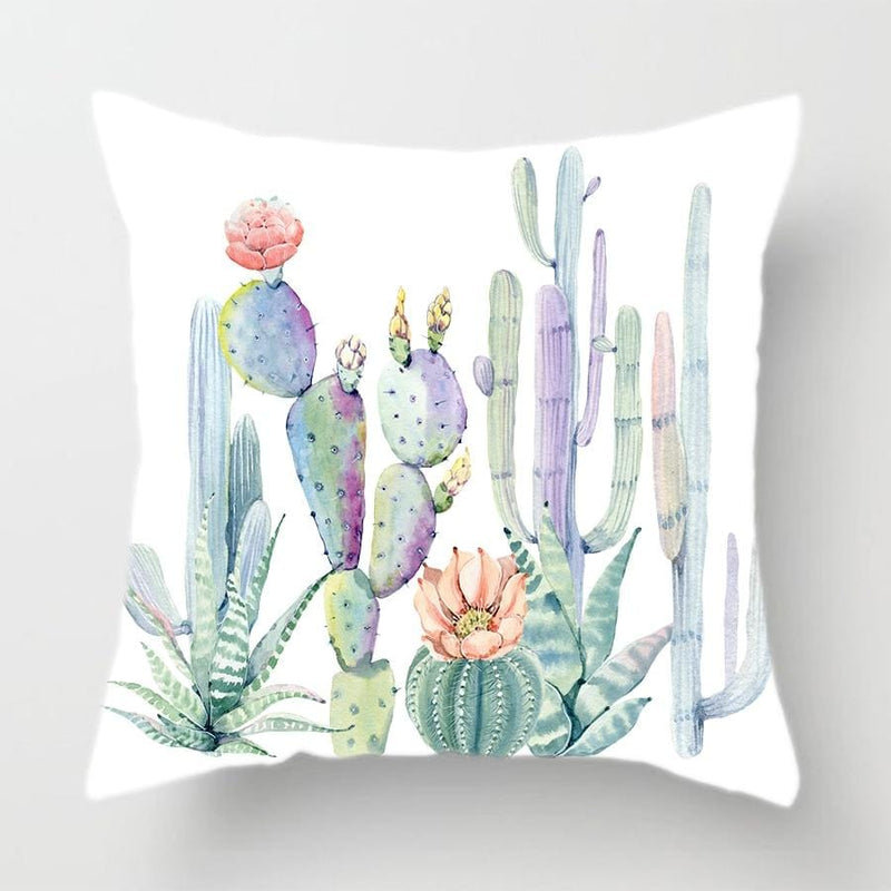 Cactus Flower Pillow Cover