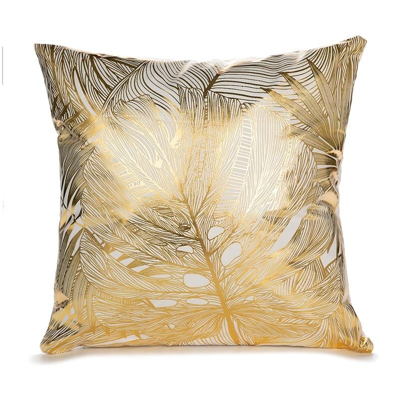 Gold Print Pillow Cover