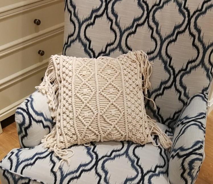 Macrame Throw Pillow Cover
