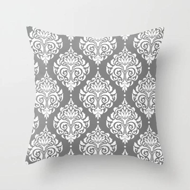 Grayscale Triangle Throw Cushion Cover