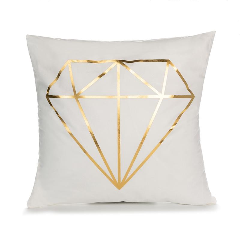 Gold Print Pillow Cover