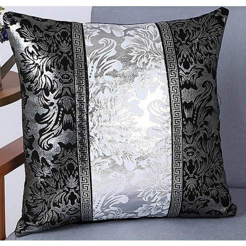 Premium Vintage Black And Silver Pillow Cover