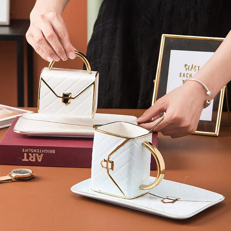 Gold Plated Handbag Shaped Mug