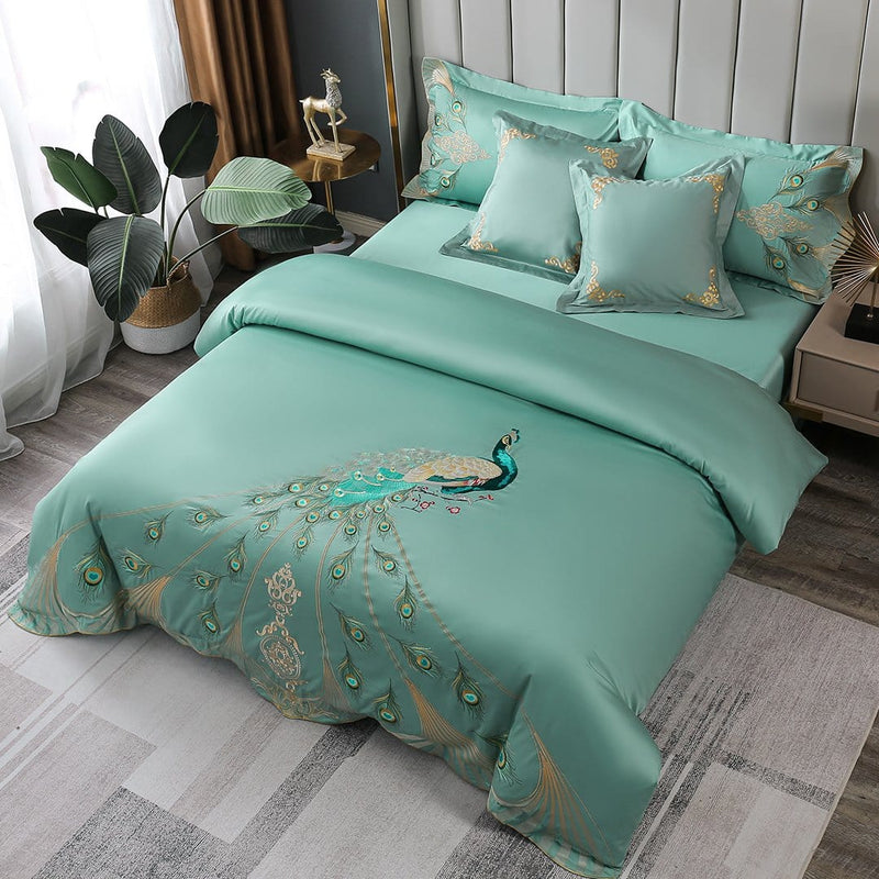 Luxury Peacock Duvet Cover Set(Egyptian Cotton)